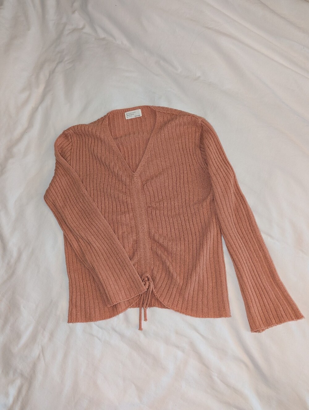 Ribbed Drawstring Sweater